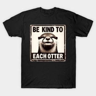 Be Kind To Each Otter Pun Vintage T-Shirt